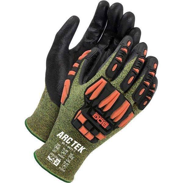 Seamless Knit Green/Black Fr Yarn, TPR with Black Bi Polymer, Shrink Wrapped, Size S (7)