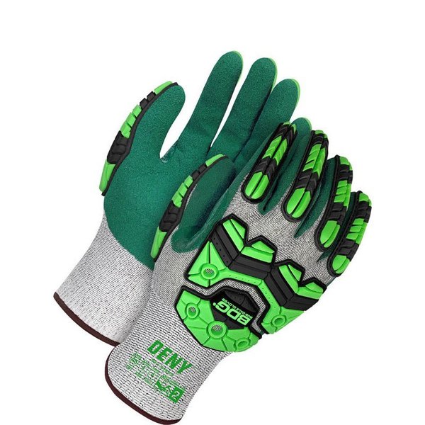 Waterproof, Touchscreen, HPPE Sandy Nitrile Palm, TPR Impact, Shrink Wrapped, Size L (9)