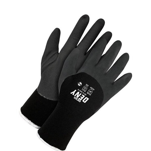 15G Synthetic w/Brushed Liner Nitrile Foam Knuckle Coated, Shrink Wrapped, Size M (8)