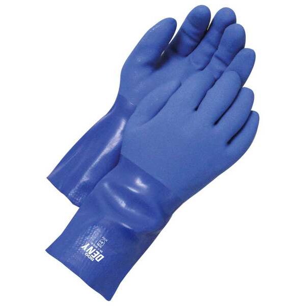 Coated PVC Triple Coated Gauntlet Blue, Shrink Wrapped, Size XL (10)