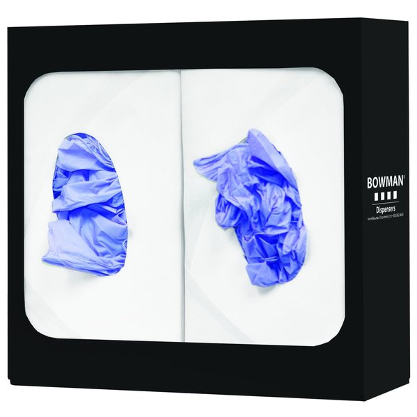 Glove Dispenser, Metal, Black, Double