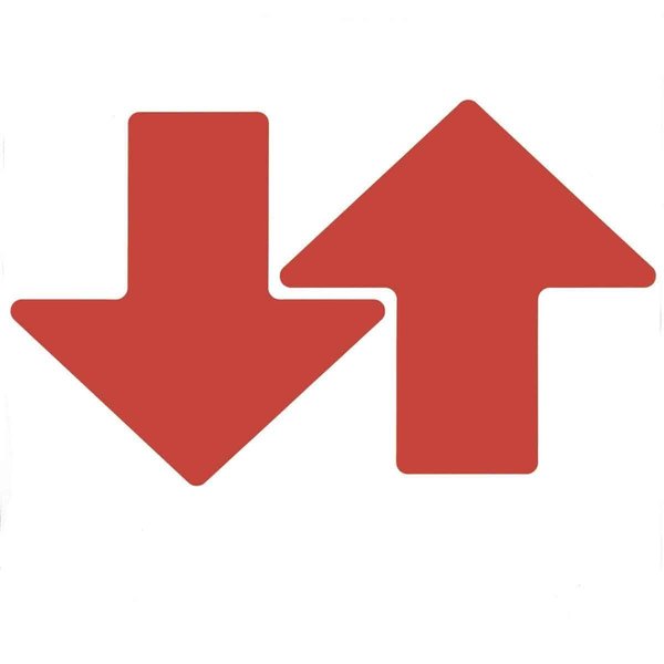 ToughStripe Floor Marking Arrows 8 in H x 3 in W Red Pack of 50, 50PK