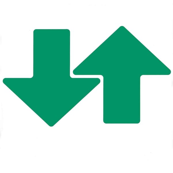 ToughStripe Floor Marking Arrows 8 in H x 3 in W Green Pack of 50, 50PK