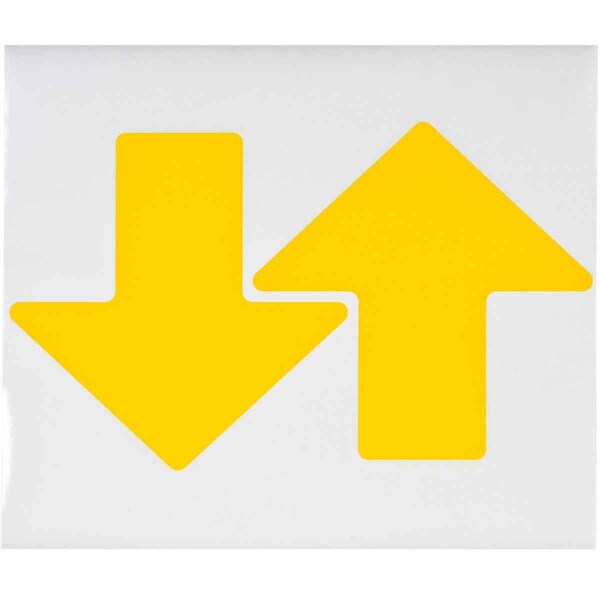 ToughStripe Floor Marking Arrows 8 in H x 3 in W Yellow Pack of 50, 50PK