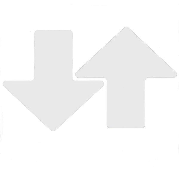 ToughStripe Floor Marking Arrows 8 in H x 3 in W White Pack of 50, 50PK