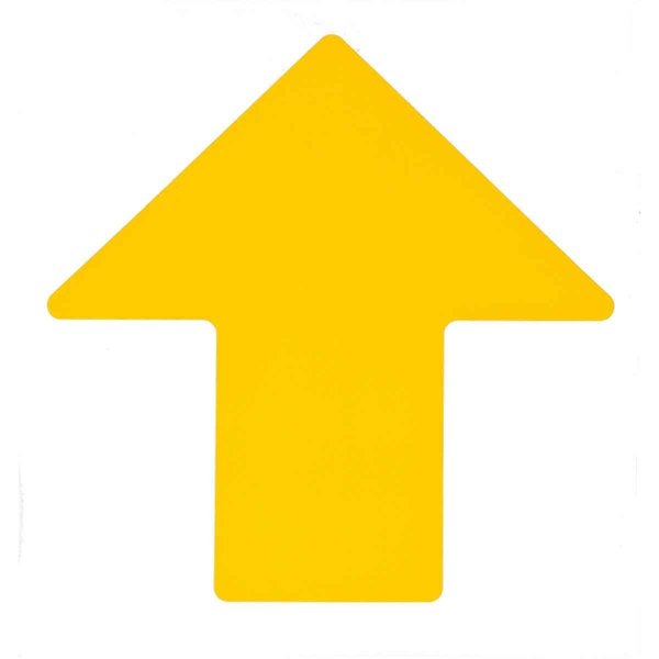 ToughStripe Floor Marking Arrows 10 in H x 4 in W Yellow Pack of 25, 25PK