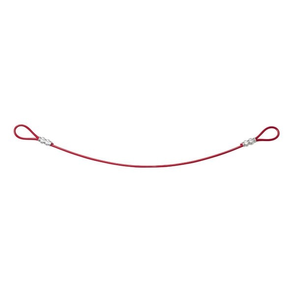 Double Looped Lockout Cable ABS Plastic 0.19 in Dia x 2 ft L Red
