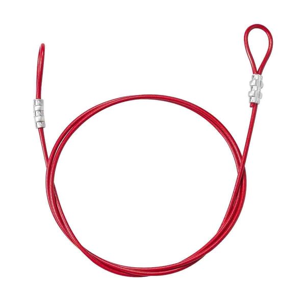 Double Looped Lockout Cable ABS Plastic 0.19 in Dia x 6 ft L Red