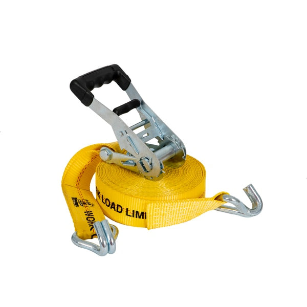 30 Ft. Commercial Grade Ratchet Tie Down, J-Hooks