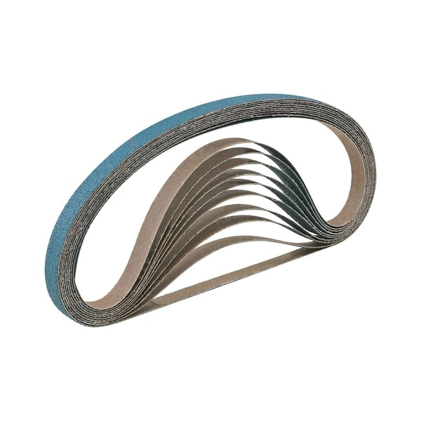 Sanding Belt, 0.5x18, Z3 Y Wt., Belt, 60G, 1/2