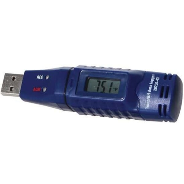 USB Temperature/RH Datalogger with Displ