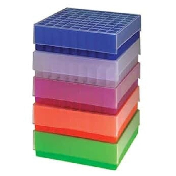 Freezer Boxes, 81-Place, Green, PP, PK 5