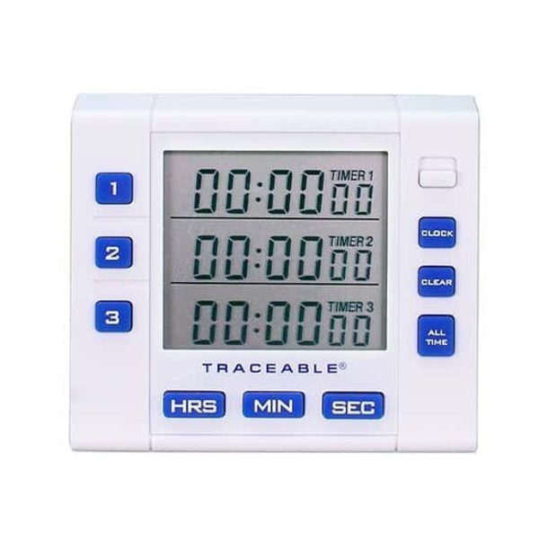 Traceable Triple-Display Clock/Timer wit