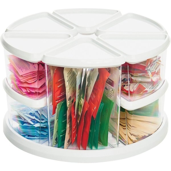 Canister Carousel Organizer, White