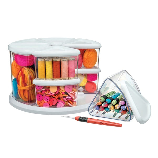 Canister Carousel Organizer, White