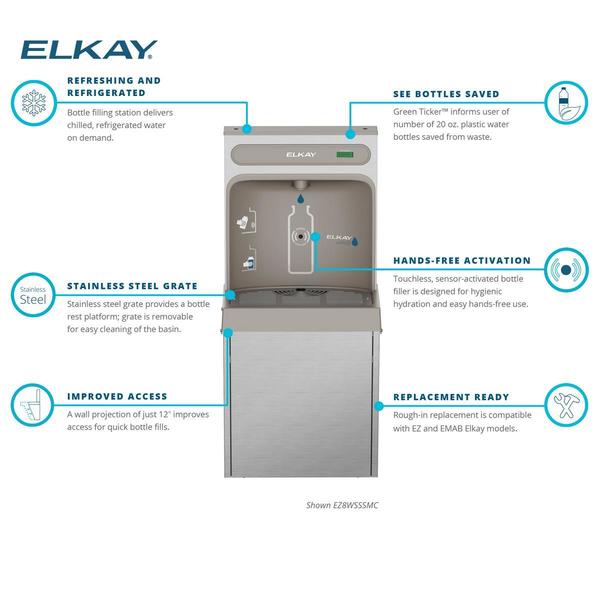 Bottle Filler, H 41.2 in, W 17.8 in