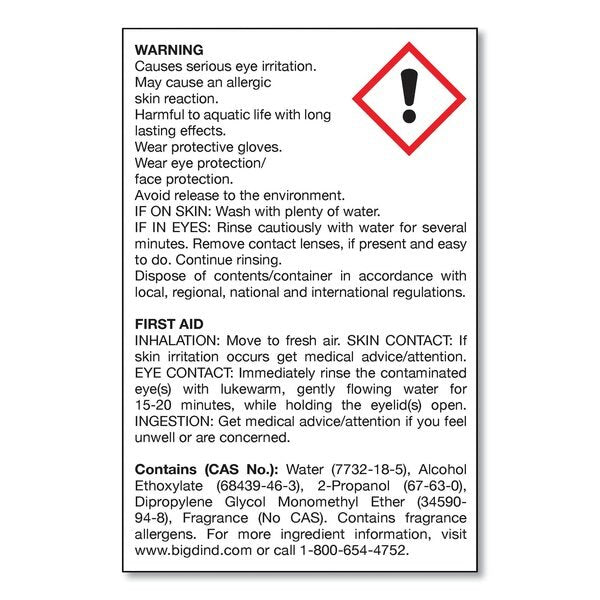 Water-Soluble Deodorant, Mountain Air, 1 gal, PK4