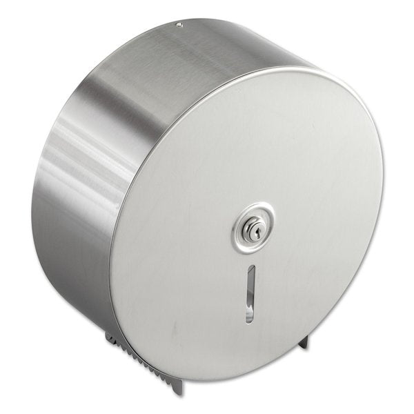 Jumbo Toilet Tissue Dispenser, Stainless Steel, 10-21/32x4.5x10-5/8