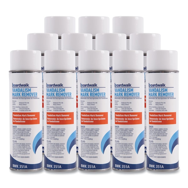 Vandalism Mark Remover, 16oz Aerosol, PK12