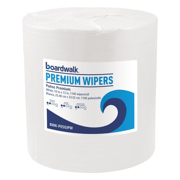 Towels & Wipes, White, Hydroentangled Wood-Pulp; Polypropylene, General Purpose, 1100 Wipes