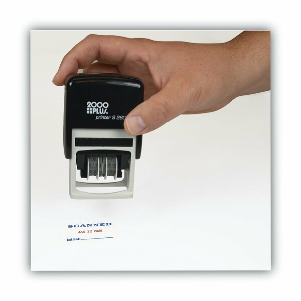 Message Stamp Dater, 4 Messages, Red/Blue