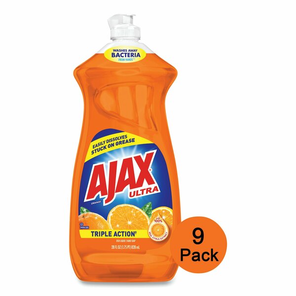 Dish Detergent, Liquid, Orange Scent, 28 oz Bottle, PK9