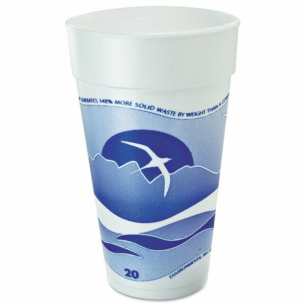 Horizon Foam Cup, Hot/Cold, 20oz., Printed, Blueberry/White, PK500