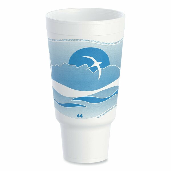 Horizon Flush Fill Foam Cup, Hot/Cold, 44 oz., Ocean Blue/White, PK300
