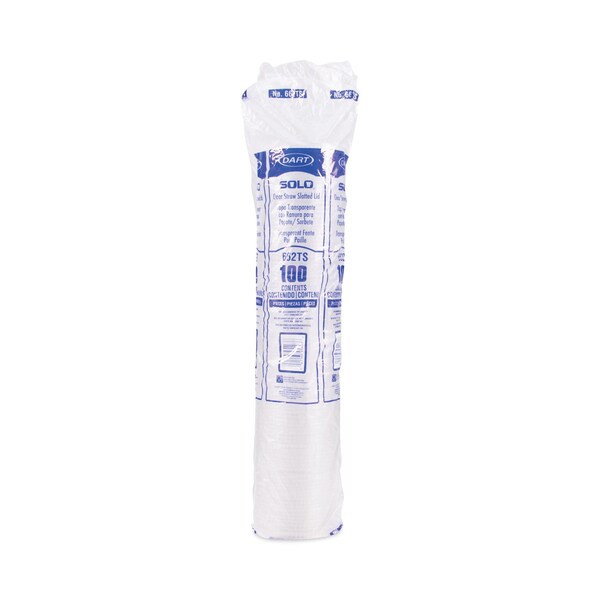 Straw-Slot Cold Cup Lids, 9oz-20oz Cups, Clear, PK100