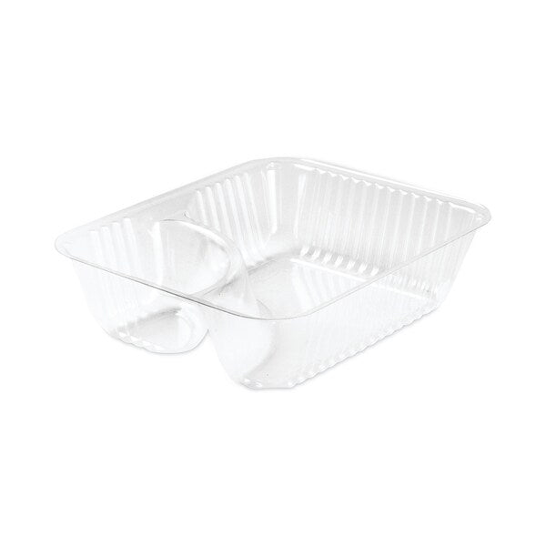ClearPac Small Nacho Tray, 2-Compartments, Clear, PK500