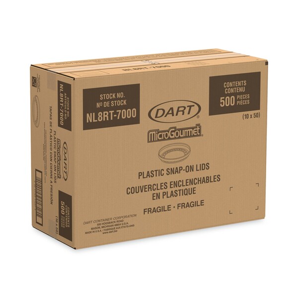 Conex Deli Container Lid, Standard, Plastic, Clear, PK500n