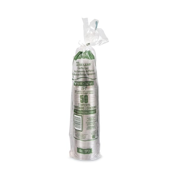 Ultra Clear PETE Cold Cups, 7 oz, Clear, PK50