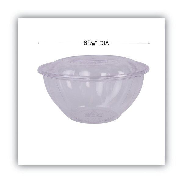 Renewable and Compostable Salad Bowls with Lids - 32 oz, PK150