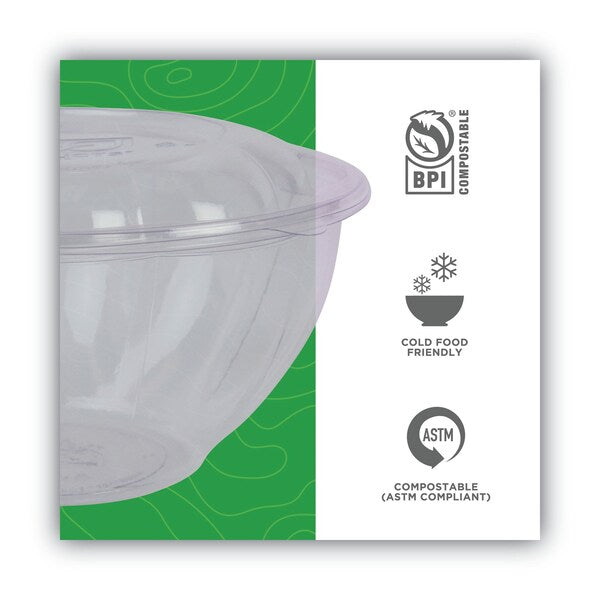 Renewable and Compostable Salad Bowls with Lids - 32 oz, PK150