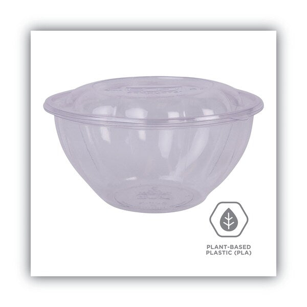 Renewable and Compostable Salad Bowls with Lids - 32 oz, PK150