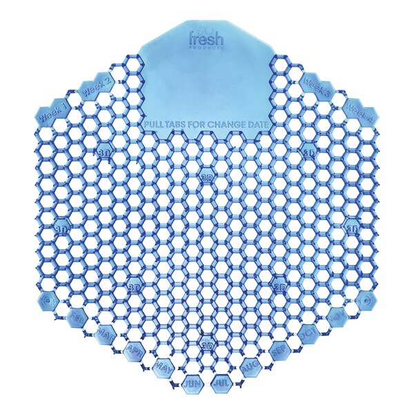 Wave 3D Urinal Deodorizer Screen, Blue, Cotton Blossom, PK60