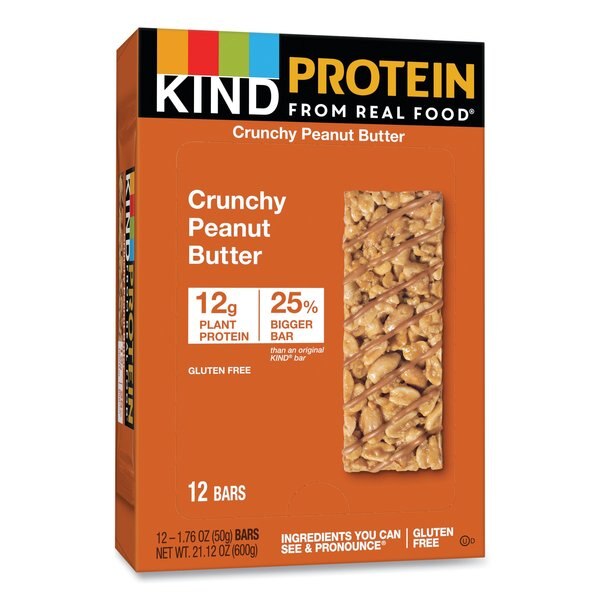 Protein Bars, Crunchy Peanut Butter, 1.76 oz, PK12