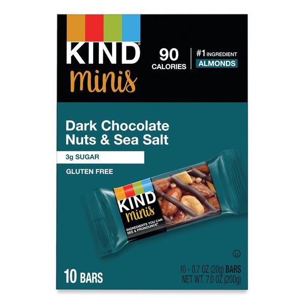 Minis, Dark Chocolate Nuts/Sea Salt, 0.7 oz, PK10