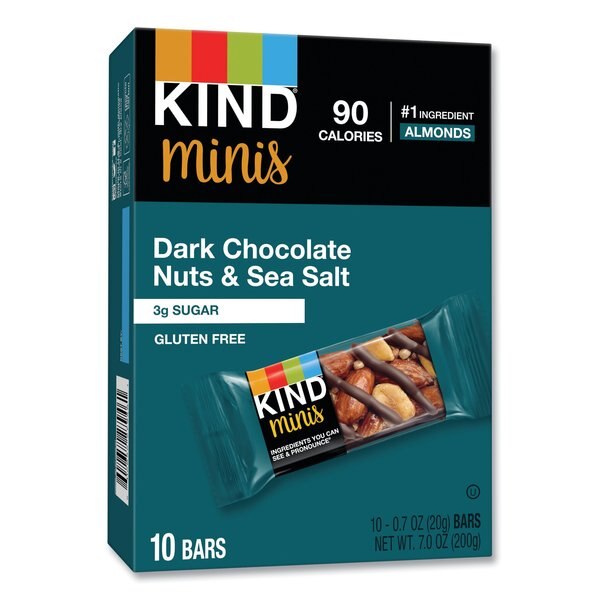Minis, Dark Chocolate Nuts/Sea Salt, 0.7 oz, PK10