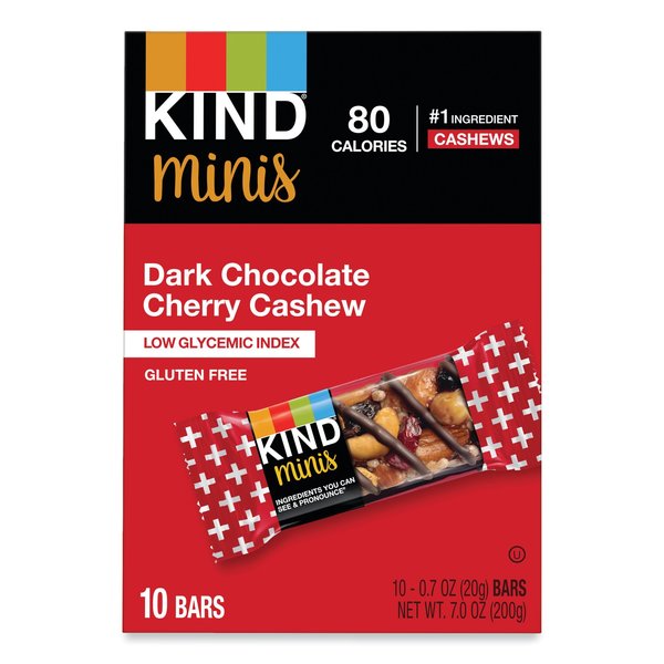 Minis, Dark Chocolate Cherry Cashew, 0.7 oz, PK10
