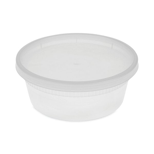 DELItainer Microwavable Combo, Clear, 8 oz, 1.13 x 2.8 x 1.33, PK240