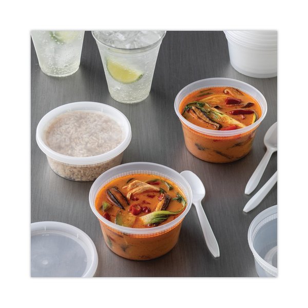 DELItainer Microwavable Combo, Clear, 8 oz, 1.13 x 2.8 x 1.33, PK240