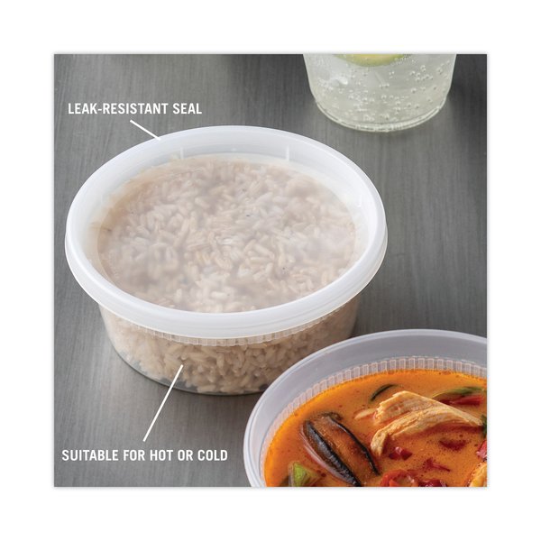 DELItainer Microwavable Combo, Clear, 8 oz, 1.13 x 2.8 x 1.33, PK240