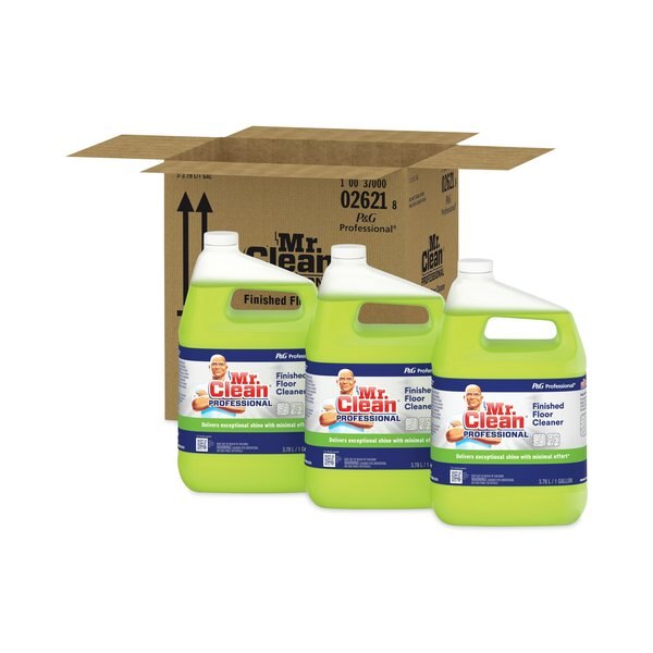Finished Floor Cleaner, Lemon Scent, One Gallon Bottle, PK3