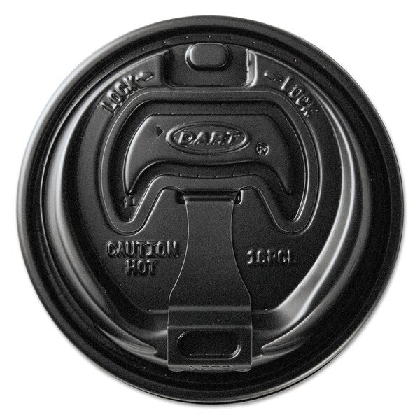Optima Reclosable Lids for Paper Hot Cups 10-24 oz, Black, PK1000