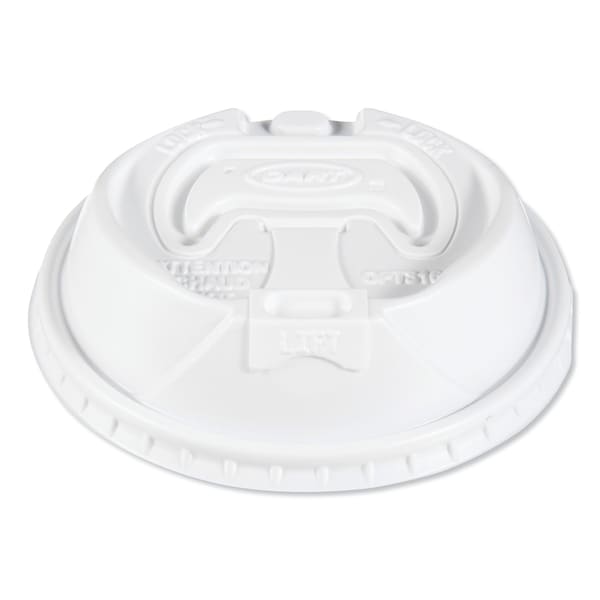 Optima Reclosable Lids for Paper Hot Cups 10-24 oz, White, PK1000