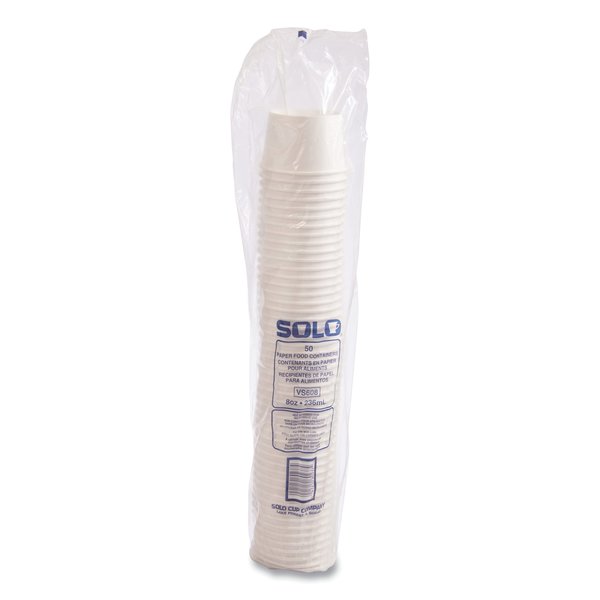 Double Poly Paper Food Containers, 8 oz, 3.8