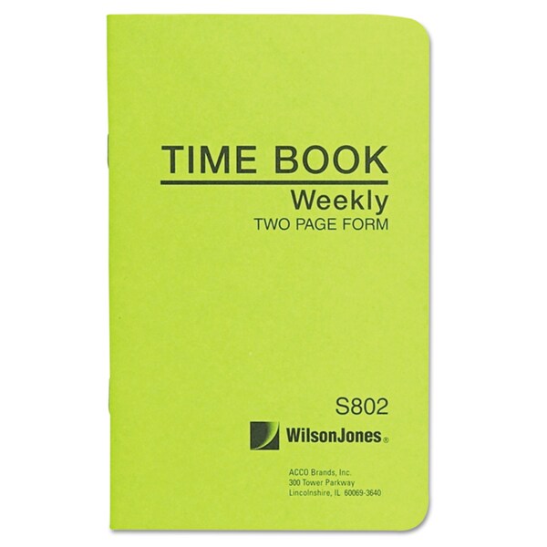 Time Book, Week Ending 36Page, 6.75x4.13