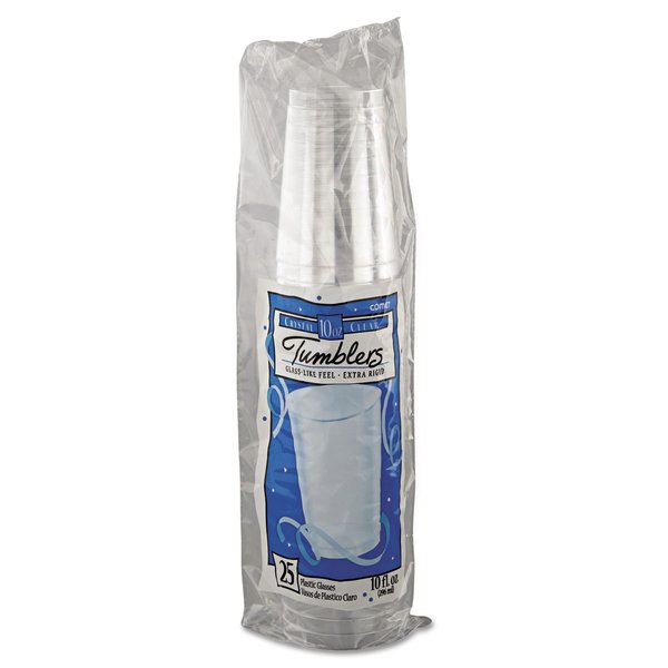 Comet Plastic Tumblers, Cold Drink, Clear, 10oz, PK500