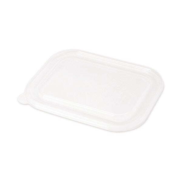 Fiber Container Lids, 8.8 x 6.9 x 0.8, Clear, PK400